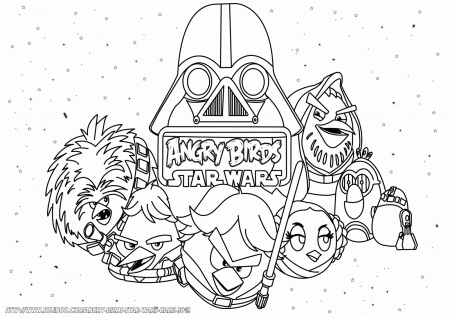 Angry Bird Coloring Pages Star Wars