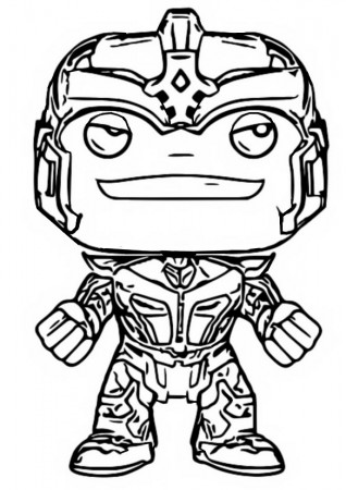 Coloring page Funko Pop Marvel : Guardian of the Galaxy - Thanos 10