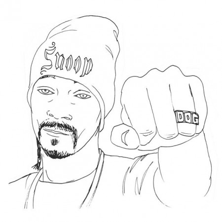 Cool Snoop Dogg Coloring Page - Free Printable Coloring Pages for Kids
