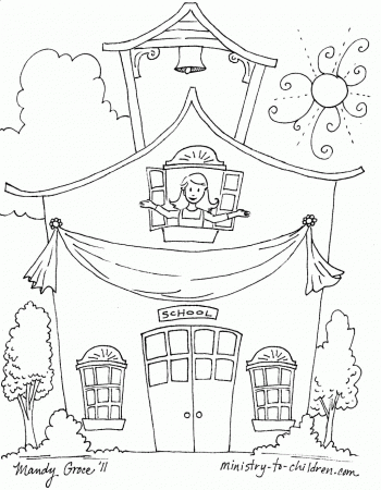 first day of school coloring page