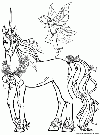 realistic unicorn coloring pages | Only Coloring Pages