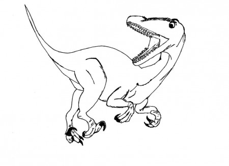 Velociraptor Coloring Pages | Barriee