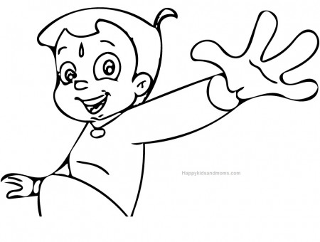 Chota-Bheem-Coloring-Page-2 – Happy Kids and Moms