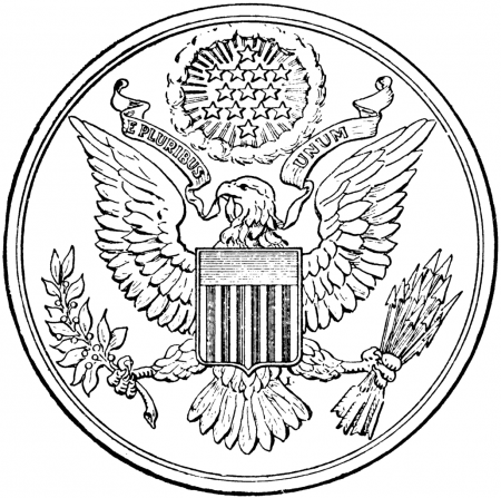 Presidential Seal Coloring Page