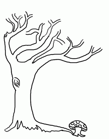 Tree With No Leaves Coloring Page