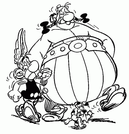 Asterix and Obelix God Save Brittania coloring page