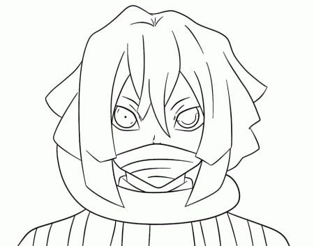 Demon Slayer Obanai Iguro Coloring Page ...