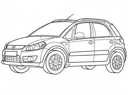 Suzuki SX 4 coloring page - Download ...