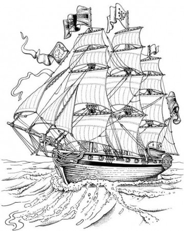 Drawing of Mayflower coloring page - Download, Print or Color Online for  Free