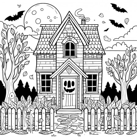 The Haunted House coloring page - Download, Print or Color Online for Free