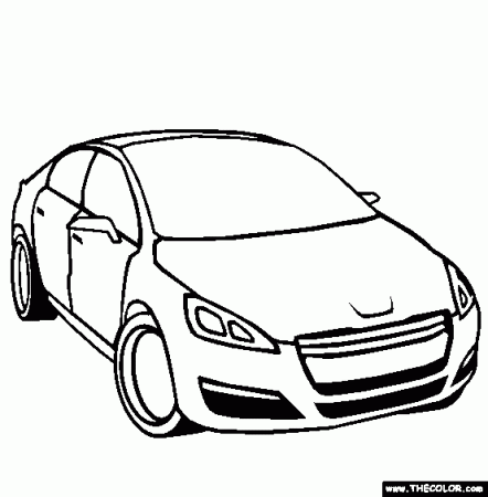 Peugeot 5 Coloring Page | Free Peugeot ...