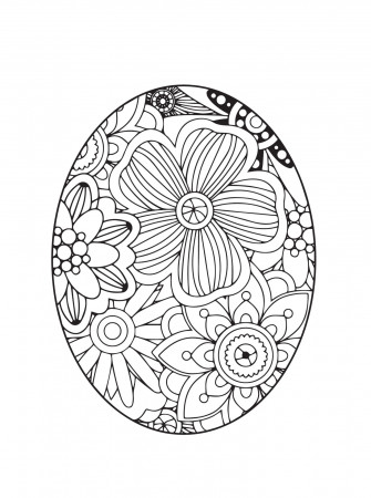 Easter egg mandala Coloring Pages 18951116 Vector Art at Vecteezy