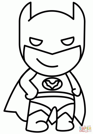 Chibi Batman coloring page | Free Printable Coloring Pages