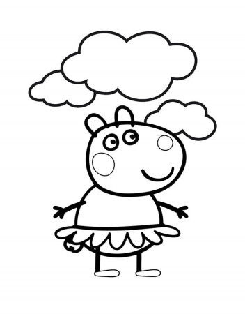 Ballet Suzy Sheep Coloring Page - Free Printable Coloring Pages for Kids