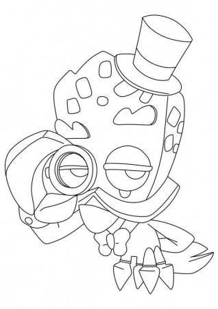Zooba Earl Coloring Page - Free Printable Coloring Pages for Kids