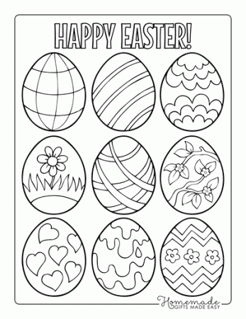 Easter Egg Coloring Pages & Free Printable Templates