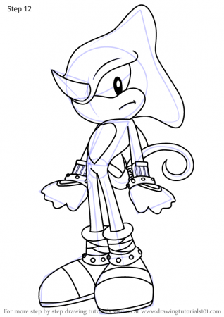 Learn How to Draw Espio the Chameleon from Sonic X (Sonic X) Step by Step :  Drawing Tutorials
