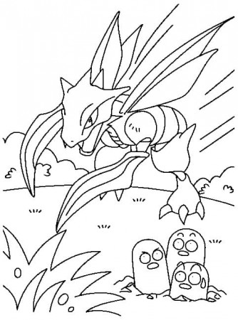 Scyther Coloring Pages - Free Printable Coloring Pages for Kids