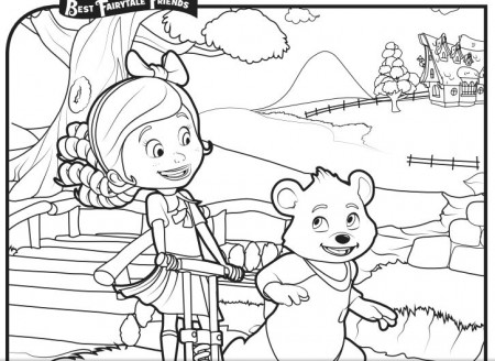 Goldie And Bear Coloring Pages Free