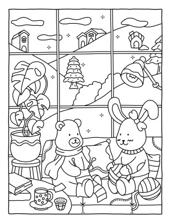 Cozy Town Coloring Book - Download Free ...