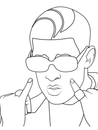 Bad Bunny coloring pages