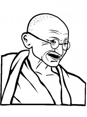 Mahatma Gandhi coloring pages - Free Printable