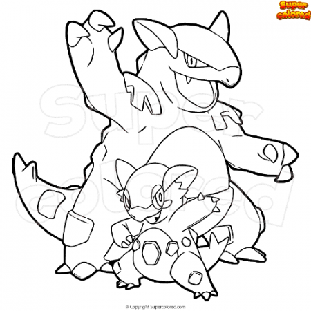 Coloring page Pokemon Mega Kangaskhan - Supercolored.com