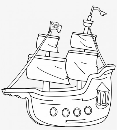 Pirate Ship - Coloring Book Transparent PNG - 6205x6606 - Free Download on  NicePNG