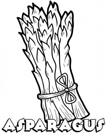Asparagus coloring page vegetable