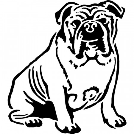 Printable Bulldog Stencil - Printable Word Searches