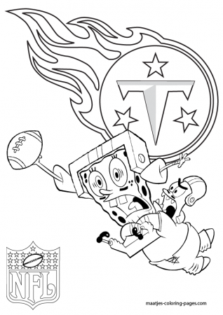 Tennessee Titans - Patrick and Spongebob - Coloring Pages