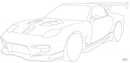 Mazda RX-7 Sport coloring page | Free Printable Coloring Pages