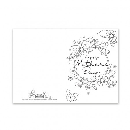 Mother's Day Coloring Card - Spring Flowers - Printable in LDS Mother's Day  on LDSBookstore.com