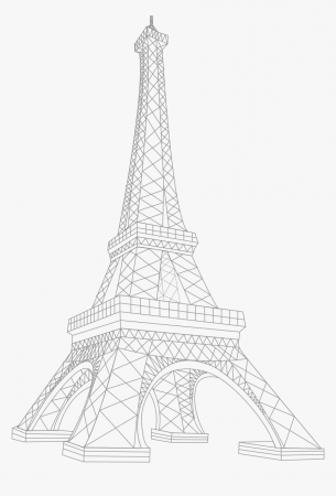 Eiffel Tower Line Drawing Clipart Free Clip Art Image - Eiffel ...