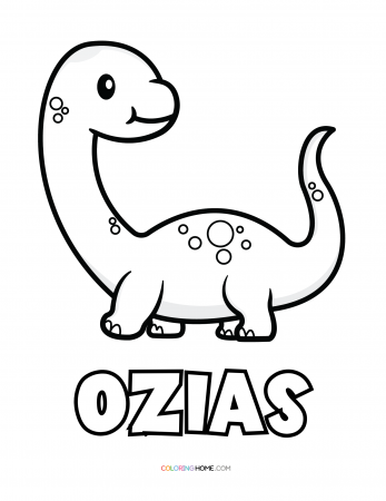 Ozias dinosaur coloring page