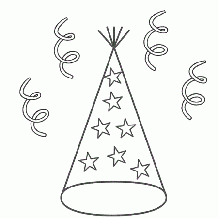 Birthday Hat Coloring Pages - Get Coloring Pages
