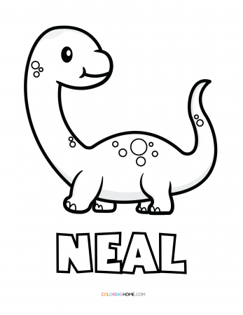 Neal dinosaur coloring page