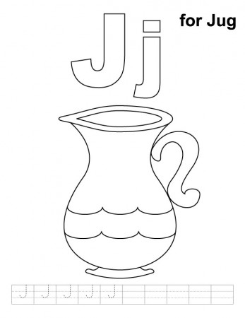 J for jug coloring page with handwriting practice | Download Free J for jug  coloring page with handwriting practice for kids | Best Coloring Pages