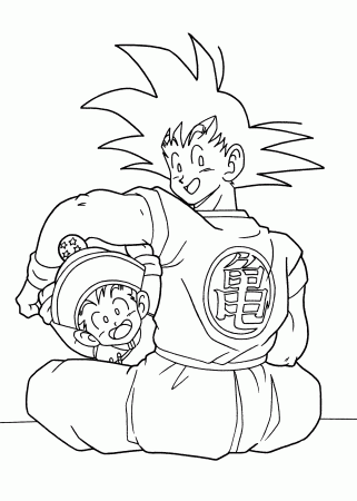 Dragon ball anime Goku and Gohan coloring pages for kids, printable free |  Dragon ball z, Dragon coloring page, Dragon ball goku