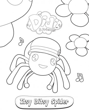 Bitsy Spider from Didi & Friends Coloring Page - Free Printable Coloring  Pages for Kids