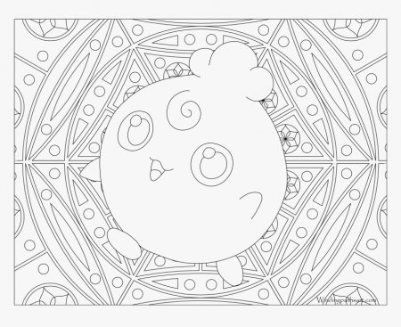 Click To See Printable Version Of Togepi Coloring Page - Pokemon Adult Coloring  Pages, HD Png Download - kindpng