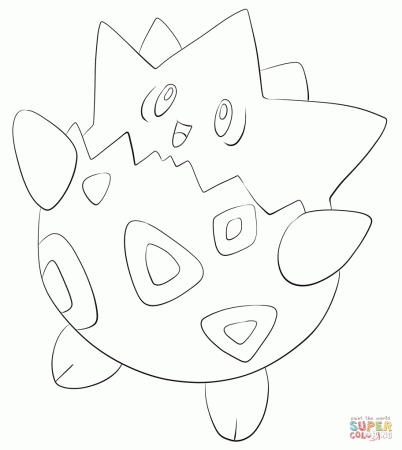 Togepi coloring page | Free Printable Coloring Pages