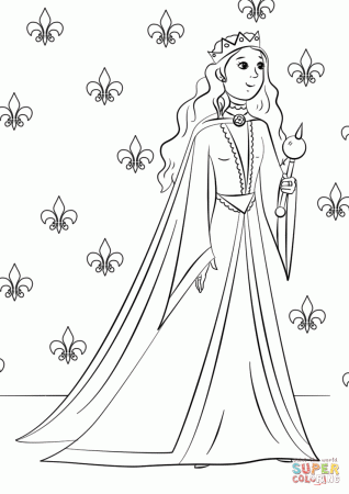 Gorgeous Queen coloring page | Free Printable Coloring Pages