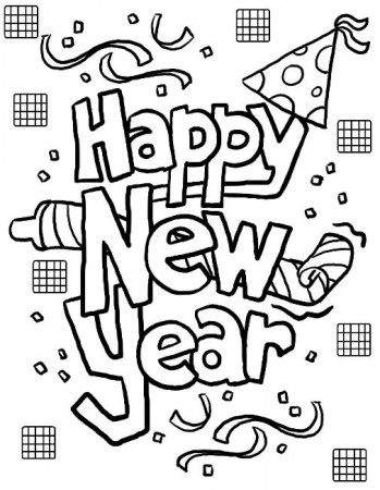 13 Best Printable New Year 2022 Coloring Pages - Fireworks Colouring