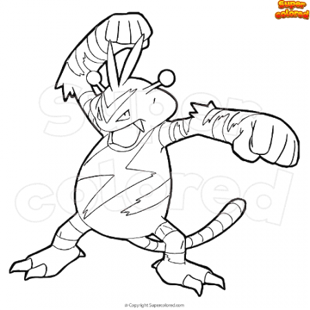 Coloring page Pokemon Electabuzz - Supercolored.com