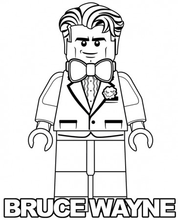 LEGO Bruce Wayne minifigure coloring sheet