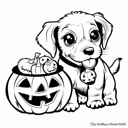 Halloween Dog Coloring Pages - Free ...