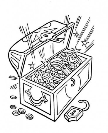 Pin on Treasure Chest Coloring Page