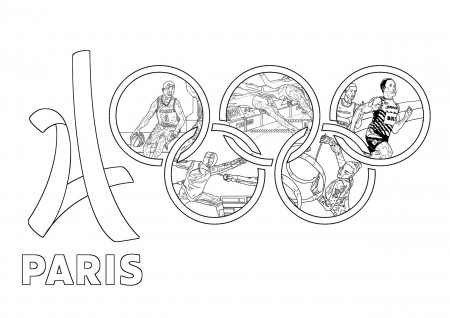 Olympic games paris 2024 - Olympic (and sport) Adult Coloring Pages