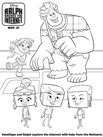 ralph breaks the internet coloring pages 7 - The Healthy Mouse